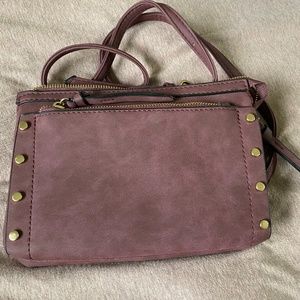 Purple cross body purse